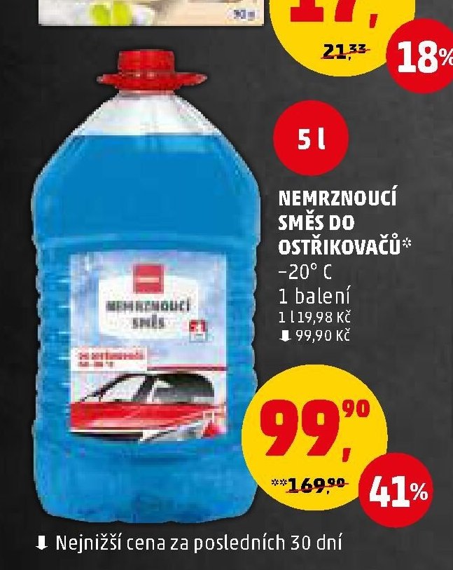 Nemrznoucí směs do ostřikovačů -20 °C 5 l - Penny Market aktualniletaky.eu