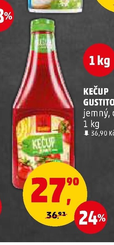 Kečup Gustito jemný, ostrý 1 kg - Penny Market aktualniletaky.eu