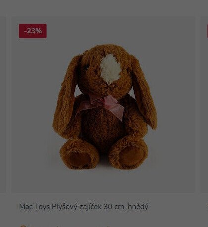 Mac Toys Plyšový zajíček 30 cm, hnědý - Pompo aktualniletaky.eu
