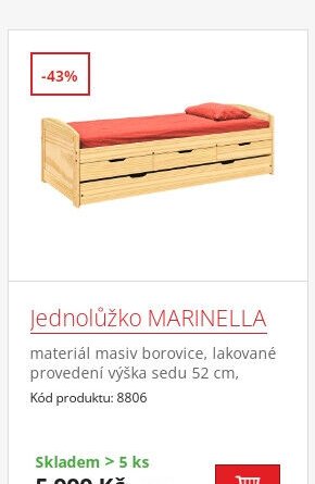 Jednolůžko MARINELLA
