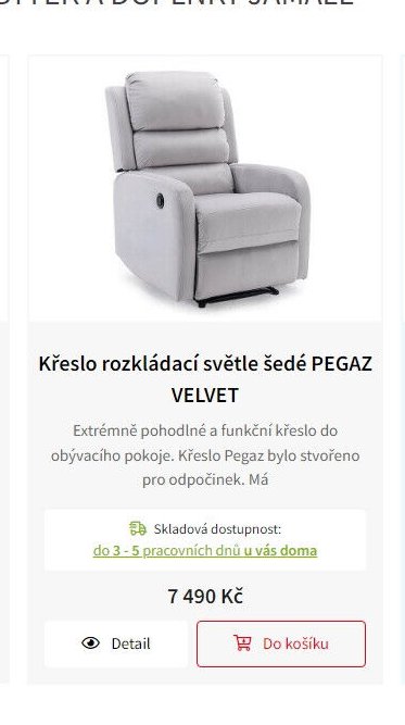 Křeslo rozkládací světle šedé PEGAZ VELVET