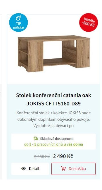 Stolek konferenční catania oak JOKISS CFTT5160-D89