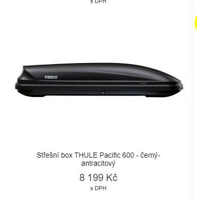 Střešní box THULE Pacific 600 - černý-antracitový