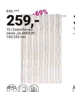 15 | Zatemňovací závěs „GLAMOUR“, 140/245 cm