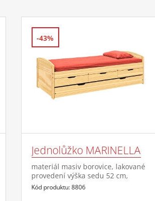 Jednolůžko MARINELLA