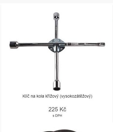 Klíč na kola křížový (vysokozátěžový)