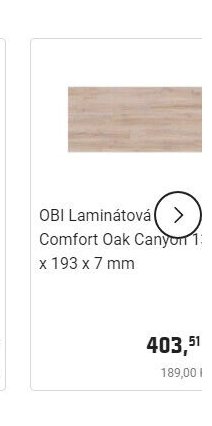 OBI Laminátová podlaha Comfort Oak Canyon 1285 x 193 x 7 mm