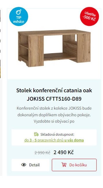 Stolek konferenční catania oak JOKISS CFTT5160-D89