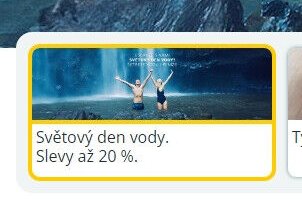 Světový den vody. Slevy až 20 %.