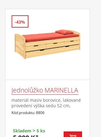 Jednolůžko MARINELLA