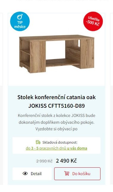 Stolek konferenční catania oak JOKISS CFTT5160-D89