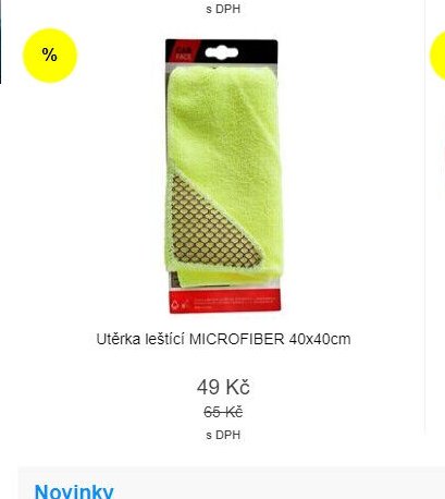 Utěrka leštící MICROFIBER 40x40cm