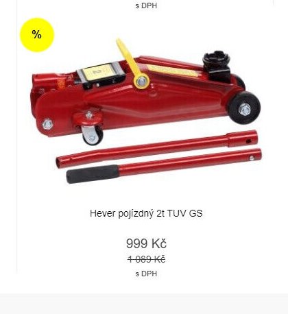 Hever pojízdný 2t TUV GS