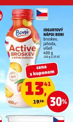 JOGURTOVÝ NÁPOJ BONI broskev, jahoda, višeň 400 g - Penny Market aktualniletaky.eu
