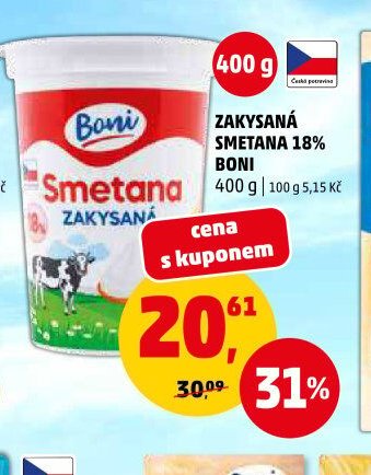 Zakysaná smetana 18% Boni - Penny Market aktualniletaky.eu