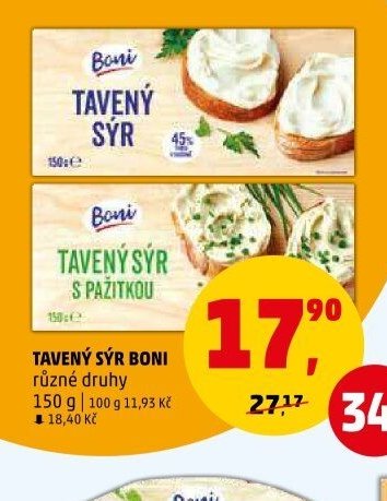 TAVENÝ SÝR BONI různé druhy - Penny Market aktualniletaky.eu