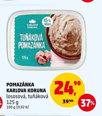 POMAZÁNKA KARLOVA KORUNA lososová, tuňáková - Penny Market aktualniletaky.eu