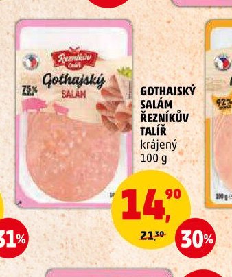 GOTHAJSKÝ SALÁM ŘEZNÍKŮV TALÍŘ krájený 100 g - Penny Market aktualniletaky.eu