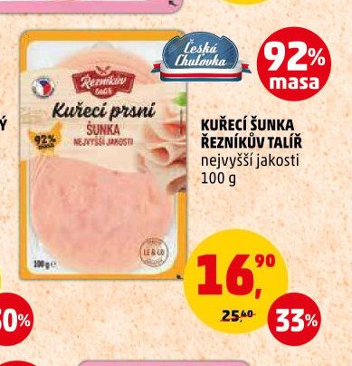 KUŘECÍ ŠUNKA ŘEZNÍKŮV TALÍŘ nejvyšší jakosti 100 g - Penny Market aktualniletaky.eu