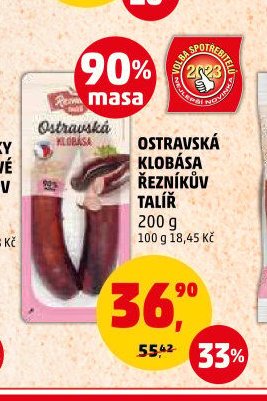 OSTRAVSKÁ KLOBÁSA ŘEZNÍKŮV TALÍŘ 200 g - Penny Market aktualniletaky.eu