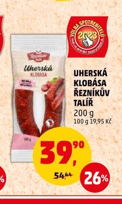 UHERSKÁ KLOBÁSA ŘEZNÍKŮV TALÍŘ 200 g - Penny Market aktualniletaky.eu