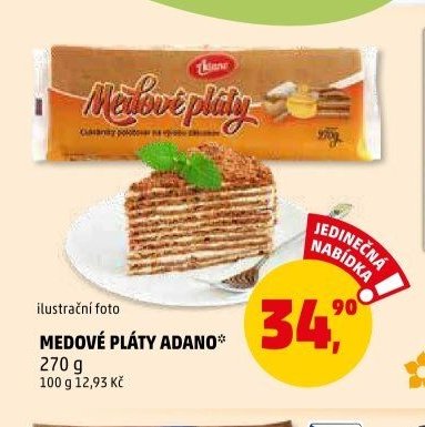 Medové pláty Adano - Penny Market aktualniletaky.eu