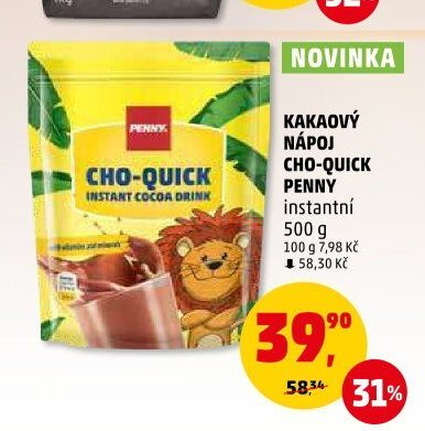 Kakaový nápoj Cho-Quick Penny instantní - Penny Market aktualniletaky.eu