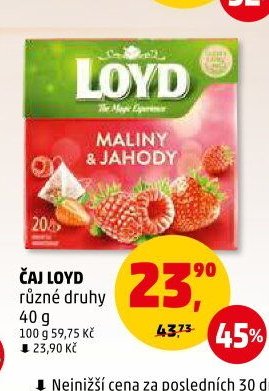 Čaj Loyd různé druhy - Penny Market aktualniletaky.eu