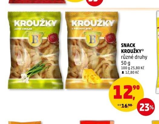 Snack kroužky různé druhy - Penny Market aktualniletaky.eu