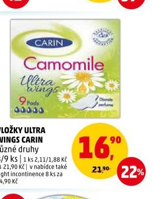 Vložky Ultra Wings Carin - Penny Market aktualniletaky.eu