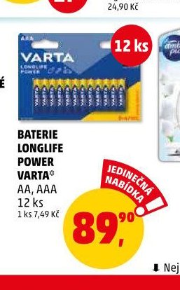 Baterie Longlife Power Varta - Penny Market aktualniletaky.eu