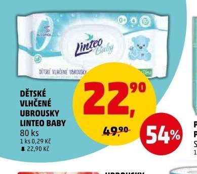 DĚTSKÉ VLHČENÉ UBROUSKY LINTEO BABY 80 ks - Penny Market aktualniletaky.eu