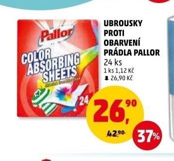 UBROUSKY PROTI OBARVENÍ PRÁDLA PALLOR 24 ks - Penny Market aktualniletaky.eu