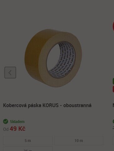 Kobercová páska KORUS - oboustranná