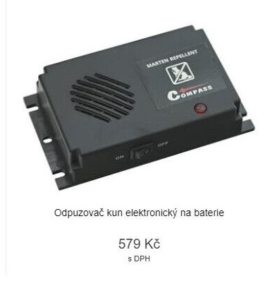 Odpuzovač kun elektronický na baterie
