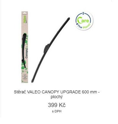 Stěrač VALEO CANOPY UPGRADE 600 mm - plochý