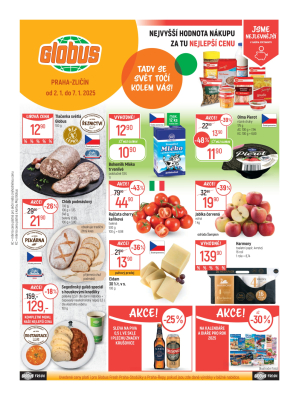 aktuální leták Globus 2.1.2025-7.1.2025