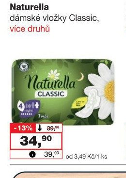 Naturella dámské vložky Classic - Barvy a laky drogerie aktualniletaky.eu