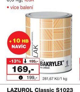 BAKRYLEX lak disperzní univerzální V1302 - Barvy a laky drogerie aktualniletaky.eu