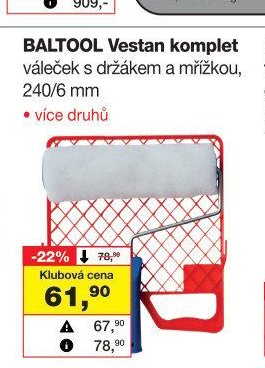 BALTOOL Vestan komplet váleček s držákem a mřížkou - Barvy a laky drogerie aktualniletaky.eu