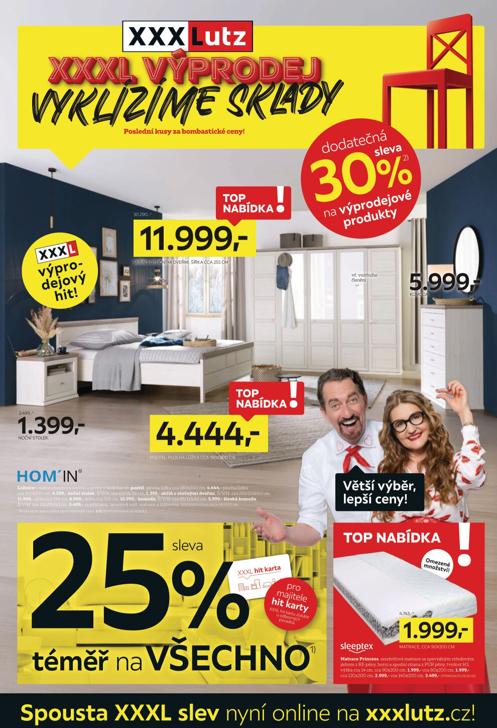 XXXLutz leták - XXL výprodej vyklízíme sklady XXXLutz strana 1