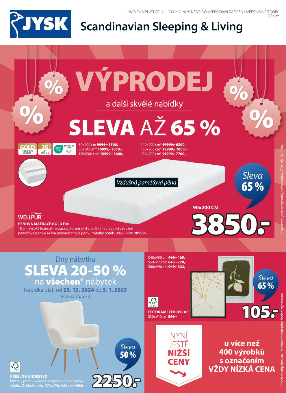 Jysk leták - Výprodej až -65 % Jysk strana 1