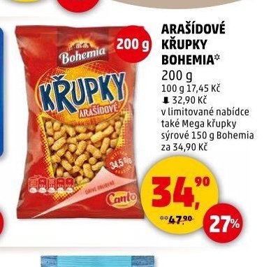 ARAŠÍDOVÉ KŘUPKY BOHEMIA 200 g - Penny Market aktualniletaky.eu