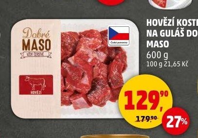 HOVĚZÍ KOSTKY NA GULÁŠ DOBRÉ MASO 600 g - Penny Market aktualniletaky.eu