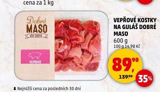 VEPŘOVÉ KOSTKY NA GULÁŠ DOBRÉ MASO - Penny Market aktualniletaky.eu