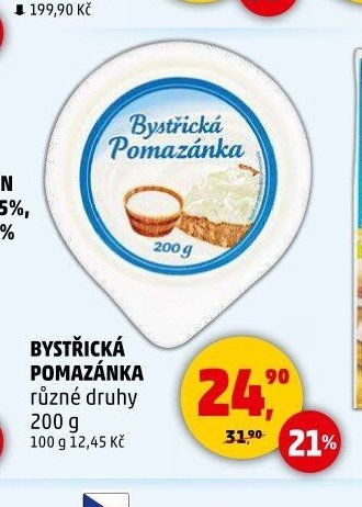 BYSTŘICKÁ POMAZÁNKA různé druhy 200 g - Penny Market aktualniletaky.eu