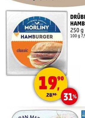 Drůbeží hamburger Morliny 250 g - Penny Market aktualniletaky.eu