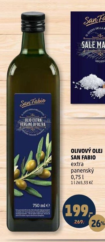 OLIVOVÝ OLEJ SAN FABIO extra panenský 0,75 l - Penny Market aktualniletaky.eu
