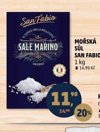MOŘSKÁ SŮL SAN FABIO 1 kg - Penny Market aktualniletaky.eu