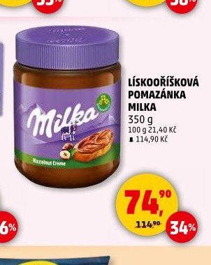 Lískooříšková pomazánka Milka - Penny Market aktualniletaky.eu